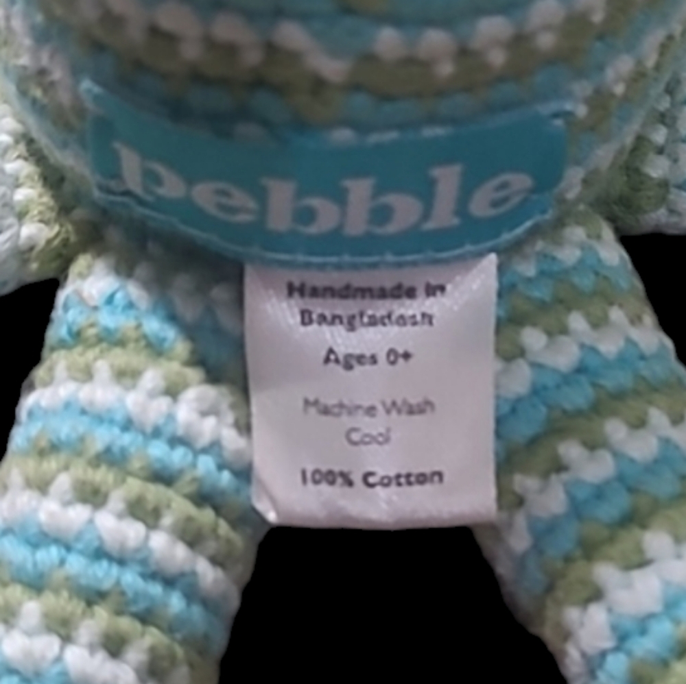 BABY HANDMADE PEBBLE OCTOPUS RATTLE - Picture 3 of 10